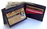 Mens Black Leather Wallet Bifold Lambskin New! 767