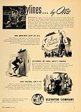1949 Ad Otis Elevator Escalator Pittsburgh City Skyline - ORIGINAL ADVERTISING - Original Print Ad