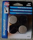 FELT GUARD PLUS Furniture Leg Caps with FELT PROTECTOR 7/8" Diameter
