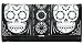 Gothic Rockabilly Embossed Flower Sugar Skull Wallet