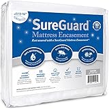 Queen (13-16 in. Deep) SureGuard Mattress Encasement - 100% Waterproof, Bed Bug Proof, Hypoallergenic - Premium Zippered Six-Sided Cover - 10 Year Warranty