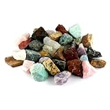 Crystal Allies Materials: 3 Pounds Bulk Rough Madagascar 12-Stone Mix: Amethyst, Labradorite, Septarian, Rose Quartz, Green Opal, Girasol Opal, Desert Jasper, Blue Apatite, Red Jasper, Petrified Wood, Yellow Jasper & Chrysocolla - Large 1