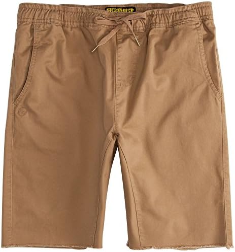 CRASH Mens Jogger Shorts, Tan, Small