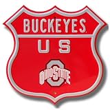 Authentic Street Signs Ohio State Buckeyes w/Ohio State US Route Sign
