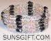 TIBETAN SILVER CLEAR CRYSTAL Magnetic Bracelet HOT PINK
