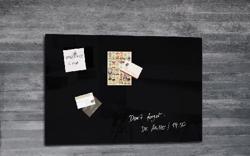 Sigel GL120 Magnetic glass marker board artverum, black, 23,62 x15,75"