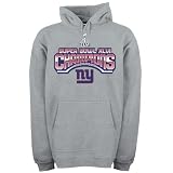 NFL Men's New York Giants Super Bowl XLVI Champions Hooded Sweatshirt (Grey, X-Large)