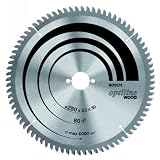 Bosch Zubehoer 2608640437 Kreissaegeblatt Optiline Wood 254 x 30 x 2,5 mm, 80