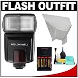 Bell & Howell Z480AF-C Digital Autofocus Zoom E-TTL / E-TTL II Flash + Reflector + Batteries + Cleaning Kit for Canon EOS Rebel XT, XTi, XS, XSi, T1i, T2i, 50D, 40D, 7D, 5D MARK II SLR Digital Cameras