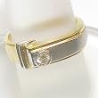 14K Two-Tone Gold Diamond Man's Ring