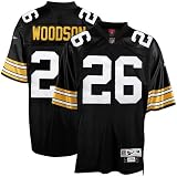 Pitt Steeler Jerseys : Reebok Pitt Steeler #26 Rod Woodson Black Tackle Twill Throwback Football Jersey