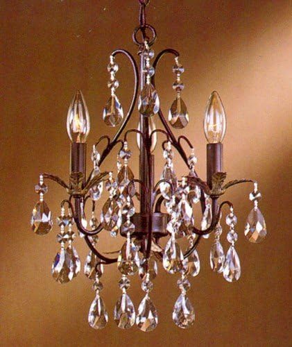 Minka Lavery Crystal Chandelier Lighting 3122-301, Bellasera Mini Candle, 1 Tier 3 Light, 180 Watts, Silver