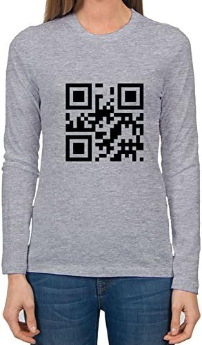 Women Creative Deepheather Large Qr_code_letter_w Print Grey By Evanvaughn