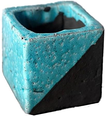 Succulent Plant Pots Planters Blue Cube Flower Vase