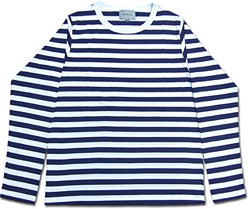D.M.G ドミンゴ DMG 19-021N 29-9 オリジナルボーダーロングTEE ネイビー ロンT ボーダー Tシャツ カットソー 長袖 クルーネック 天竺