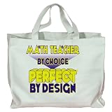 Math Teacher By Choice Perfect By Design Totebag (Cotton Tote / Bag)