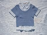 Hartstrings - Girls Blue Knit Top w/ White Blouse