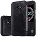 HTC 10 Leather Case, Yaker Ultra Slim Smart Case - Lightweight, Premium Leather, Hard Shell Case for HTC One M10(Black)