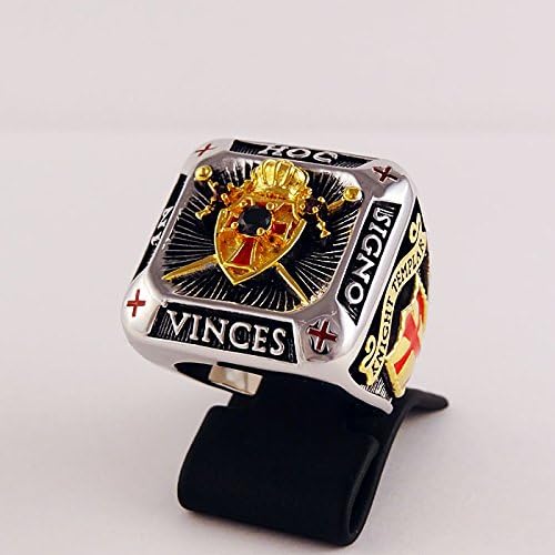 Knight Templar Masonic Ring 2tone 18k Gold Pld Shield $ Sword - 45grams Unique Design, Custom Made