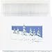Masterpiece Holiday Cards - TREELINE ON SILVER DECKLE - (1 box)