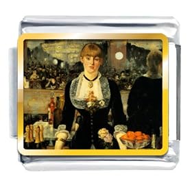 Manet Folies Bergere Art Food Italian Charms Bracelet Link