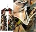 ULRIKE Oblong Chiffon Silk Scarf - A forest thicket of black brushwork tinted with ta...