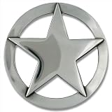 Large Polished Star Belt Buckle