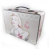 Coffre Bois "Marylin Monroe" beige rose