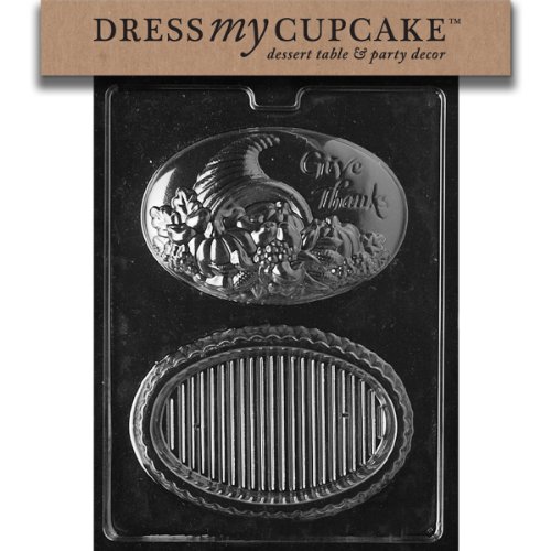 Dress My Cupcake DMCT038SET Chocolate Candy Mold, Thanksgiving Pour Box, Set of 6