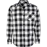 STRAIGHT FADED Check Buffalo Mens Flannel Shirt