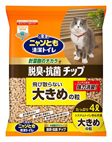 花王 ニャンとも清潔トイレ 脱臭・抗菌チップ大きめの粒 4L