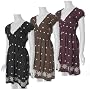 Cute Options Smocked Floral Embroidery Tunic Dress