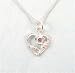 Sterling Silver Heart & Rose June Birthstone Necklace Image