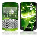 Green Abstract Tech Design Decal Skin Sticker for the BlackBerry Curve 8300 8310 8320 Cell Phone