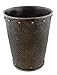 Double Pistol & Faux Cast Iron Waste Basket / Trash Can - Western Gun Revolver Six Shooter