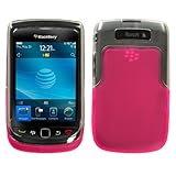 MyBat BlackBerry Torch 9800 Gummy Cover - Transparent Clear/Pink