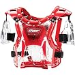 Thor MX Quadrant Protector Youth Roost Deflector Dirt Bike Motorcycle Body Armor - Clear/Red
