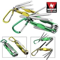 Pocket Size Folding Screwdriver Torx Set with Keychain Snap Hook