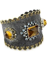 Stella Flame "Byazantia" Triple Cinnamon Citrine Cuff Bracelet