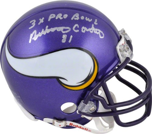 Anthony Carter Autographed Mini Helmet | Details: Minnesota Vikings, 3x Pro Bowl Inscription