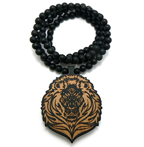 Engraved Lion Head Pendant 36
