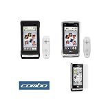 Solid Black Rubberized Snap On Crystal Case W/ Clip + Transparent Clear Snap On Crystal Case w/Clip + Clear Reusable LCD Screen Protector for Verizon LG Dare VX-9700 Cell Phone