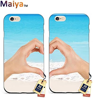 Best Friends Phone Cases BFF Phone Cases iPhone 6/6S,Beauty and Beast Best Friends Heart Pair Matching Couple Phone Case for Girls Boys TPU Case Rubber Black 2 Pcs