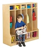 Coat Locker W/Step - 5 Sections - School & Play Furniture