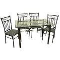 5 Piece Dinette - Black/ Grey