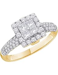 1.0CTW ROUND PRINCESS DIAMOND LADIES INVISIBLE RING