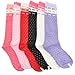 Angelina 6 Pairs Girls Knee High Socks with Non-Skid Bottom #3103