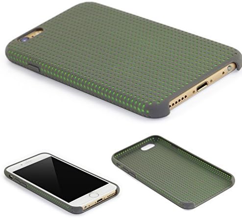 PHONECT iPhone 6/6s Case Environmental Liquid Silicone Shock Absorbing Case with Spotted PC Back Panel