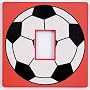 Red Football Light Switch Cover