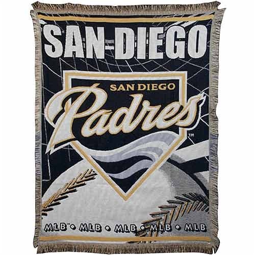 San Diego Padres Jacquard Woven Blanket Throw